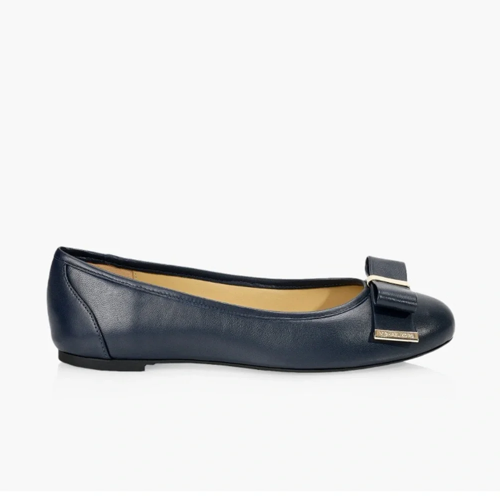 MICHAEL Michael Kors Navy Flats with Bow - Picture 2 of 14